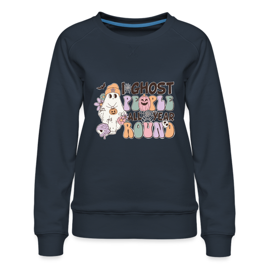 Frauen Premium Pullover i ghost People all year round - Navy