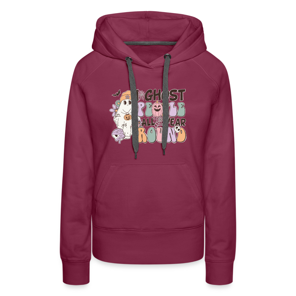 Frauen Premium Hoodie i ghost people all year round - Bordeaux