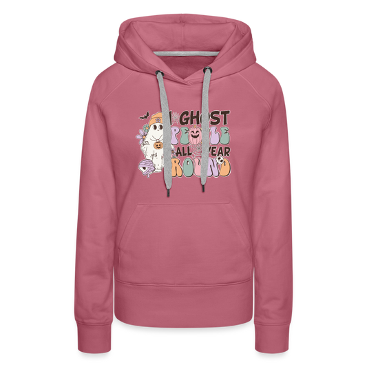Frauen Premium Hoodie i ghost people all year round - Malve