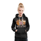 Frauen Premium Hoodie scary till I get Coffee - Schwarz