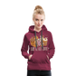 Frauen Premium Hoodie scary till I get Coffee - Bordeaux