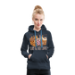Frauen Premium Hoodie scary till I get Coffee - Navy