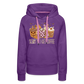 Frauen Premium Hoodie scary till I get Coffee - Purple