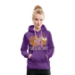 Frauen Premium Hoodie scary till I get Coffee - Purple