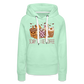 Frauen Premium Hoodie scary till I get Coffee - helles Mintgrün