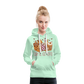 Frauen Premium Hoodie scary till I get Coffee - helles Mintgrün
