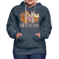 Frauen Premium Hoodie scary till I get Coffee - Jeansblau