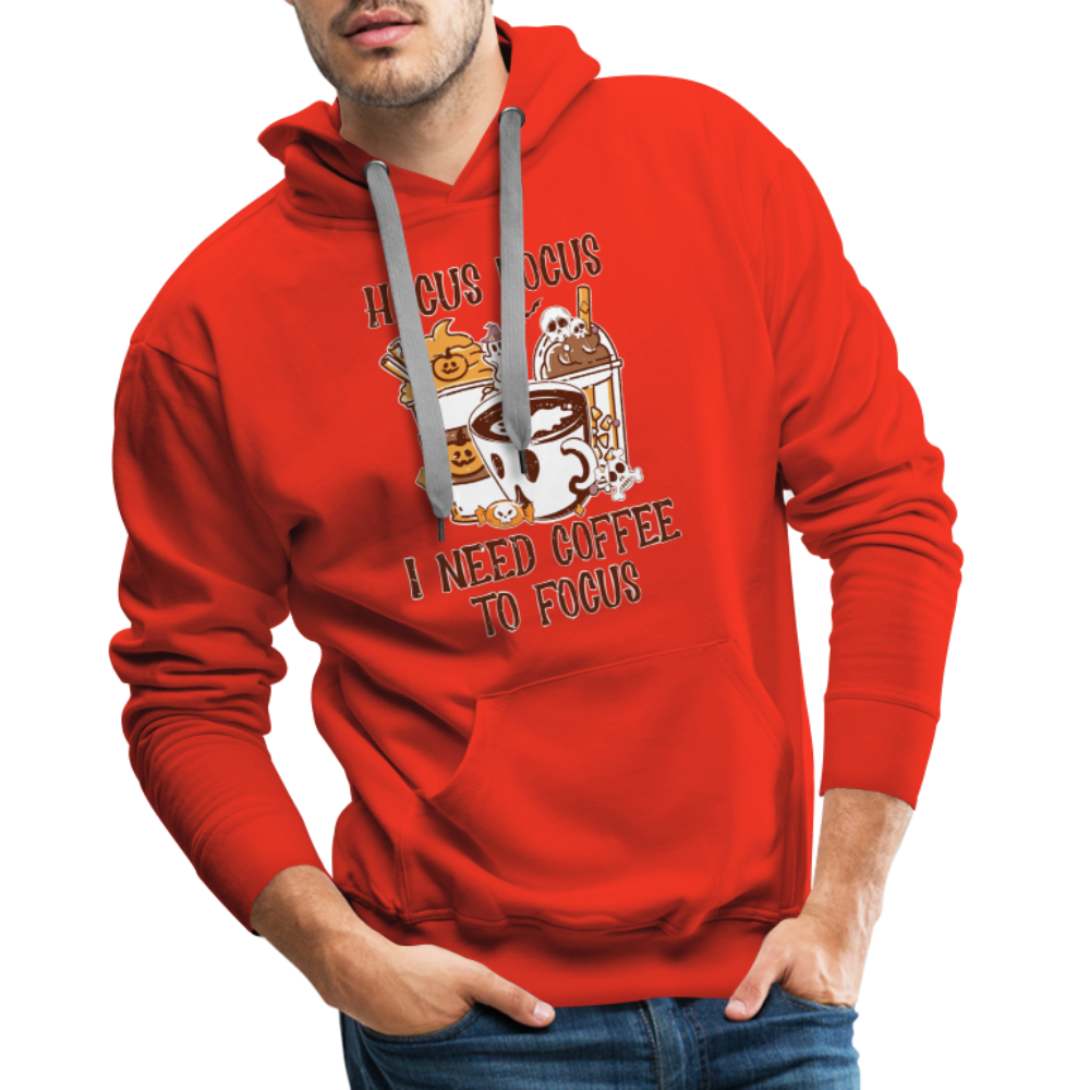 Men’s Premium Hoodie Hocus Pocus I Need Coffee to Focus - Rot