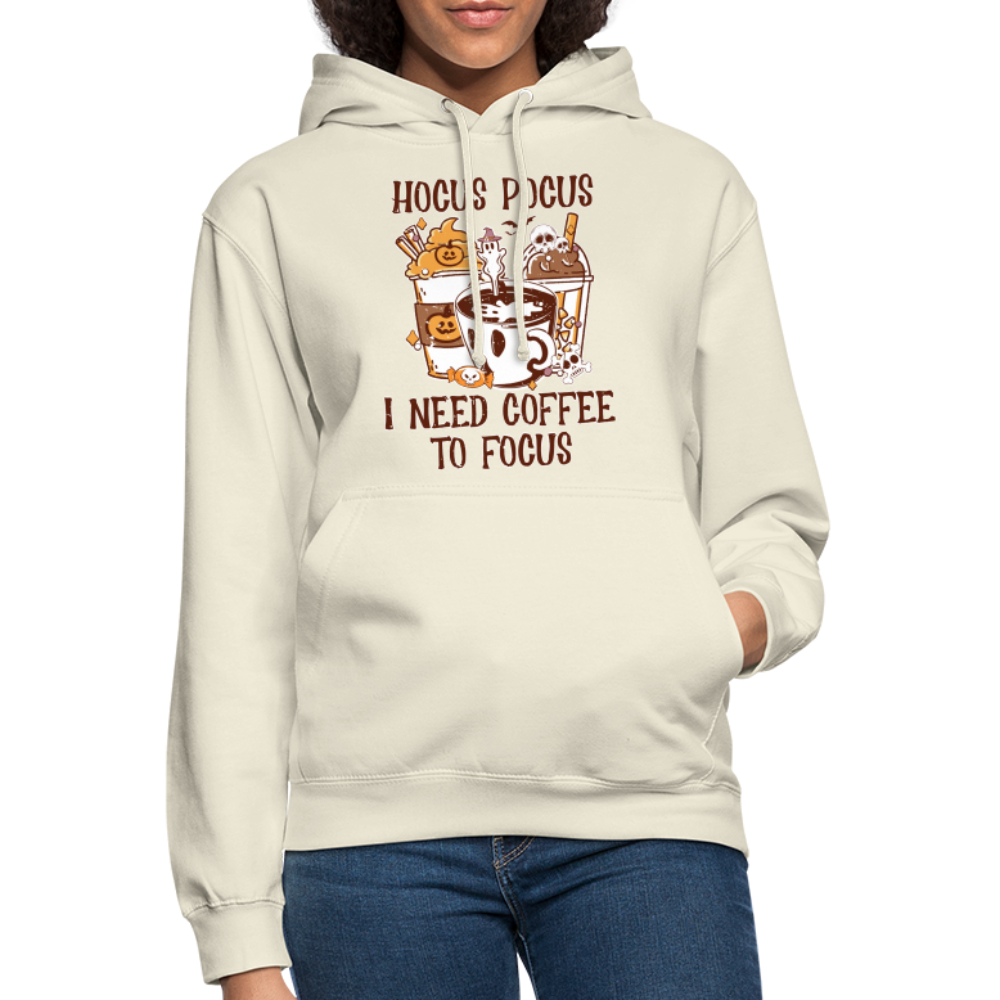 Unisex Hoodie Hocus Pocus I Need Coffee to Focus - Vanille-Milchshake