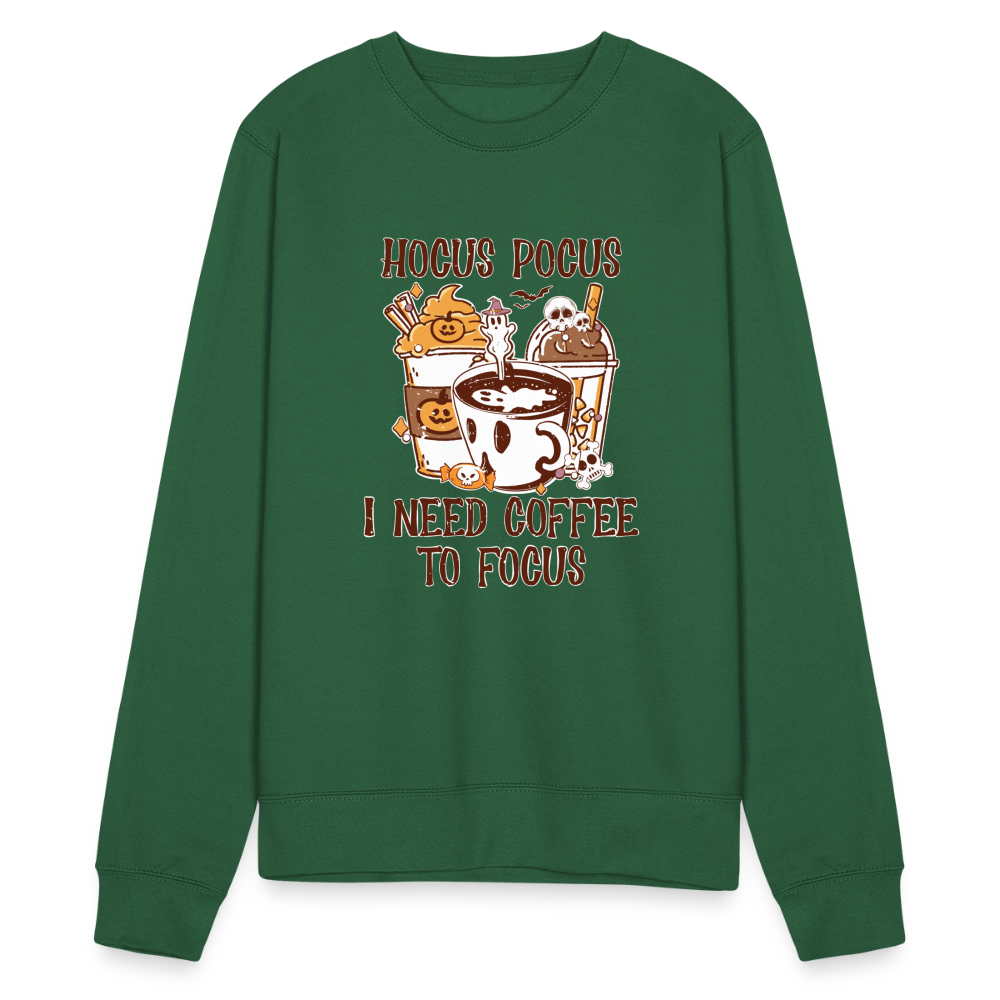 Unisex Pullover Hocus Pocus I Need Coffee to Focus - Grün