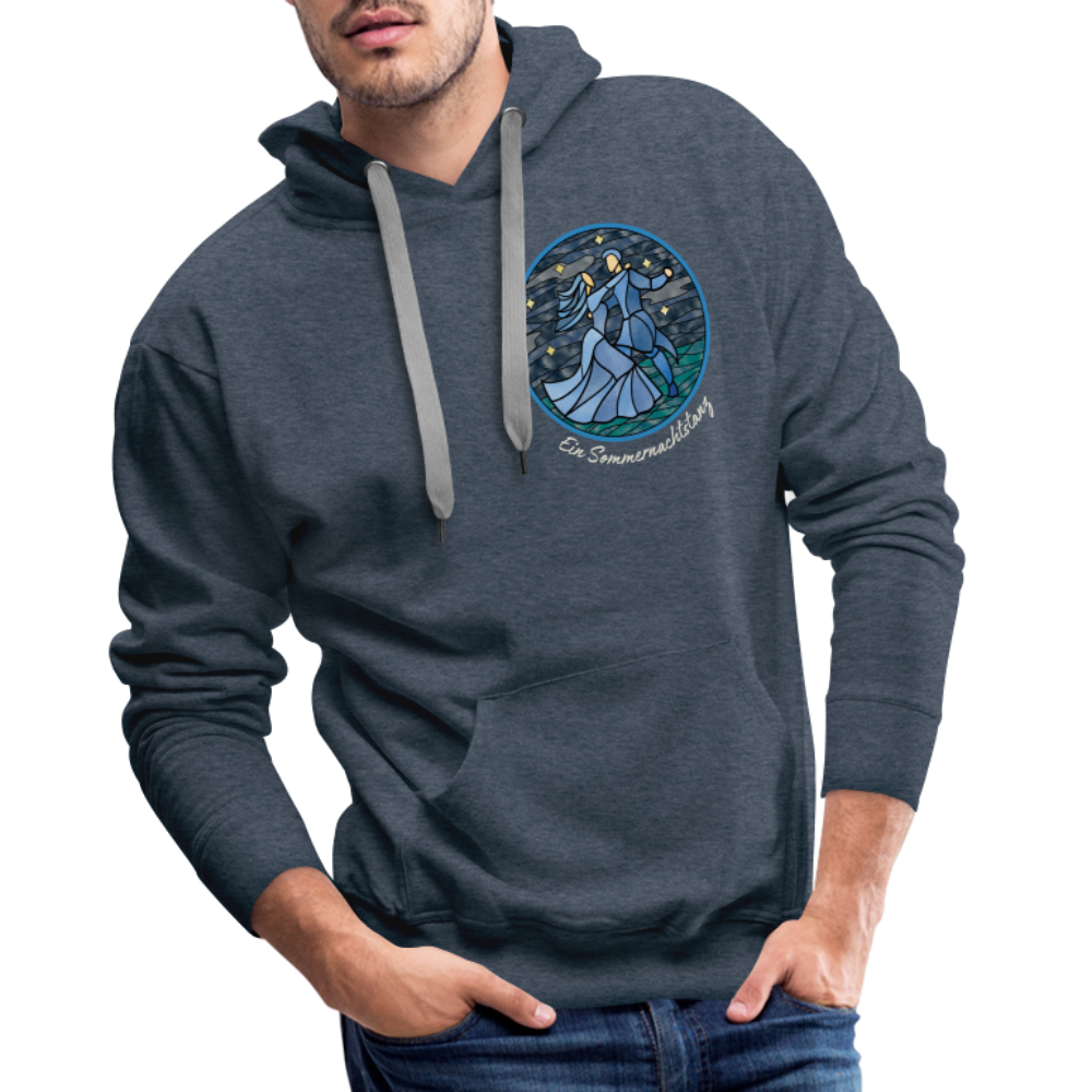 Men’s Premium Hoodie Sommernachtstanz Logo klein - Jeansblau