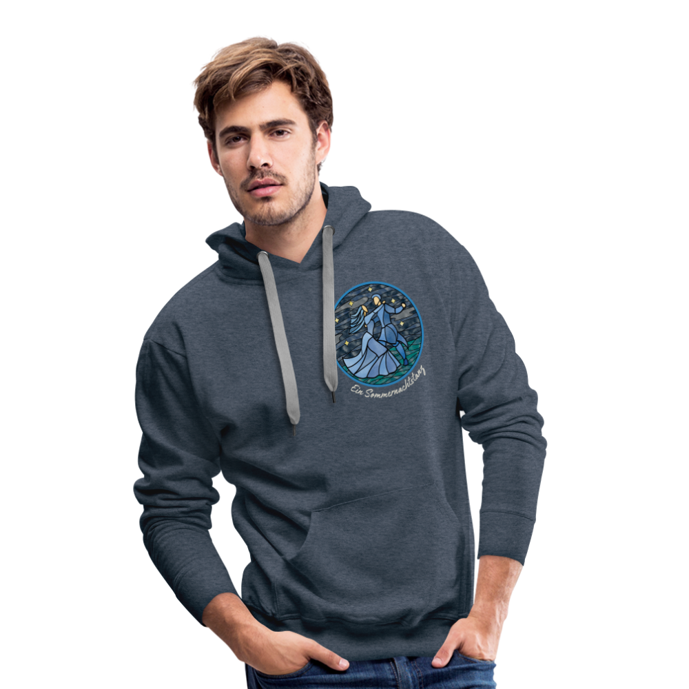 Men’s Premium Hoodie Sommernachtstanz Logo klein - Jeansblau