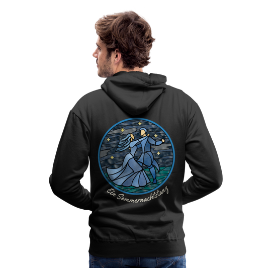 Men’s Premium Hoodie Sommernachtstanz Logo hinten groß - Schwarz