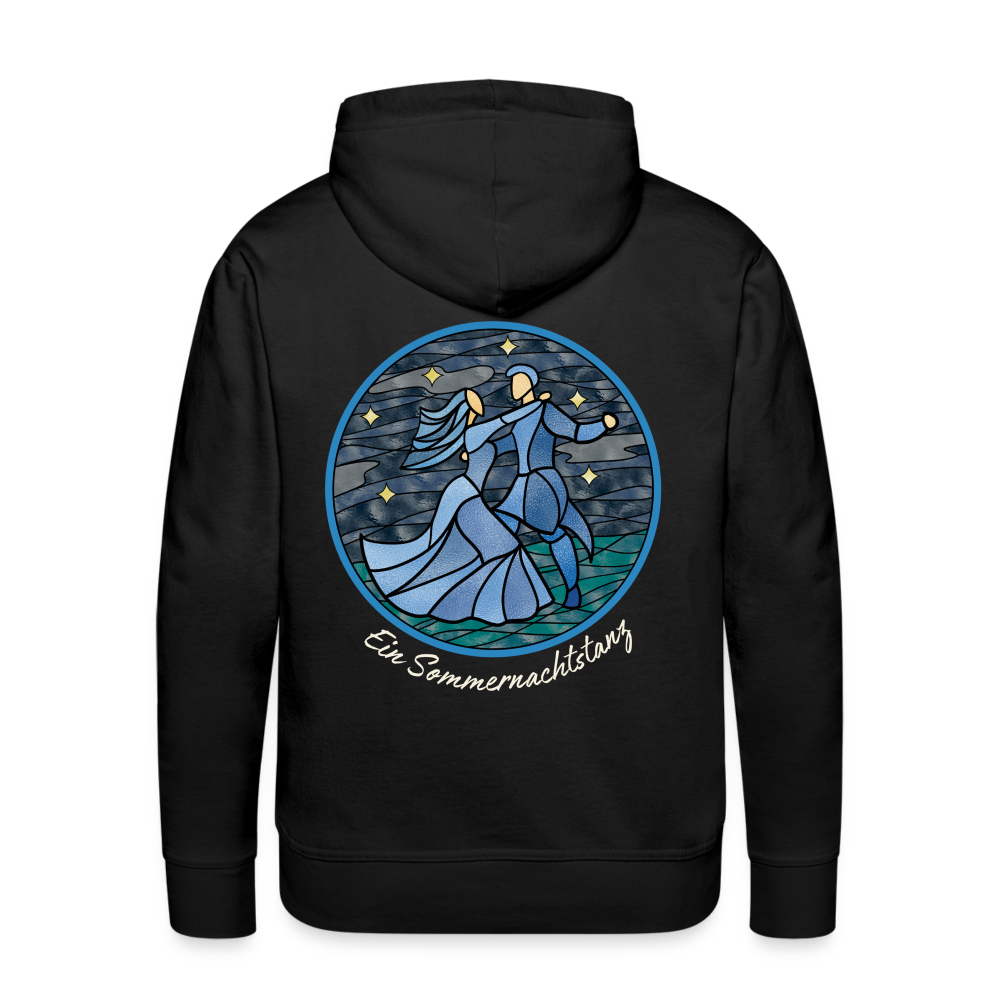 Men’s Premium Hoodie Sommernachtstanz Logo hinten groß - Schwarz