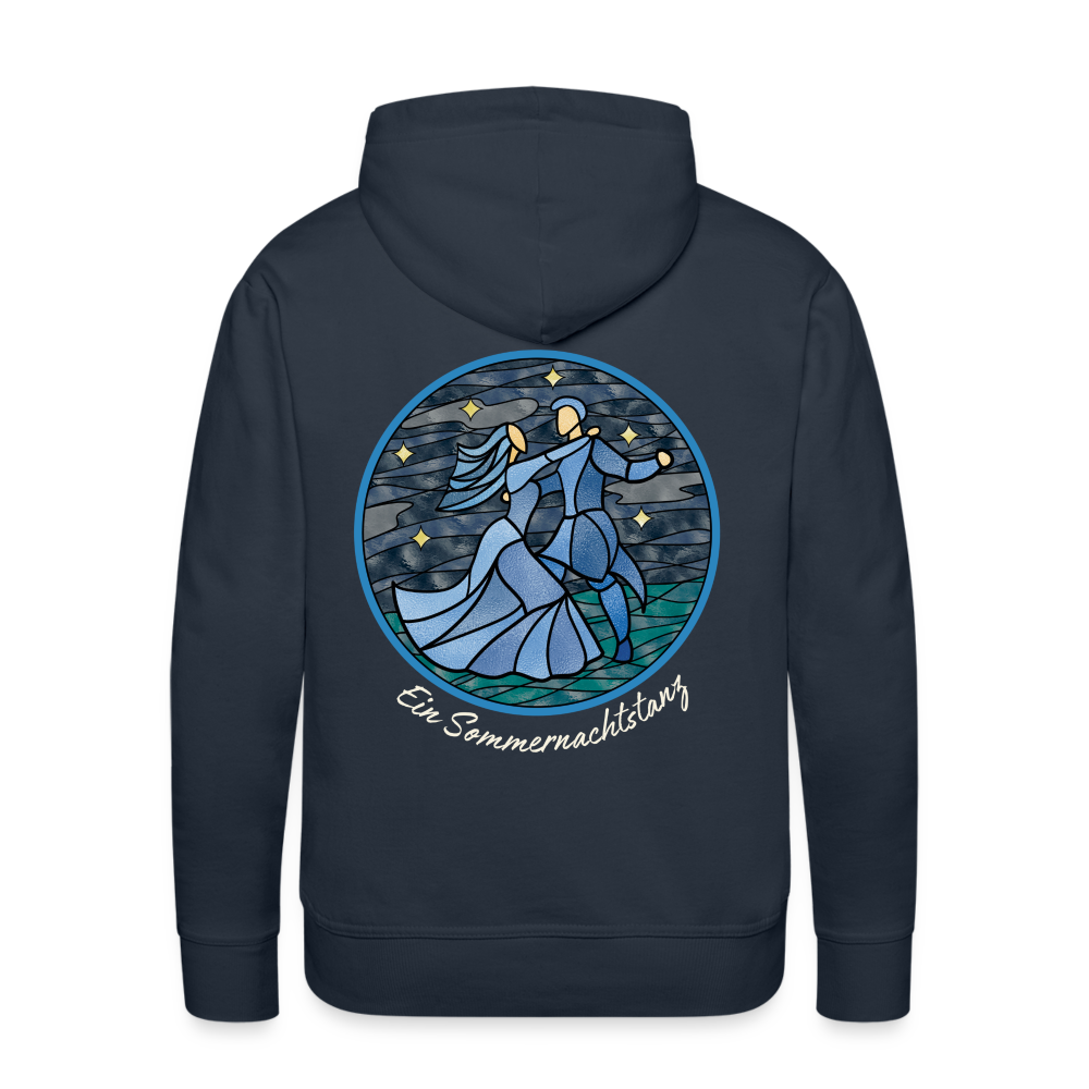 Men’s Premium Hoodie Sommernachtstanz Logo hinten groß - Navy