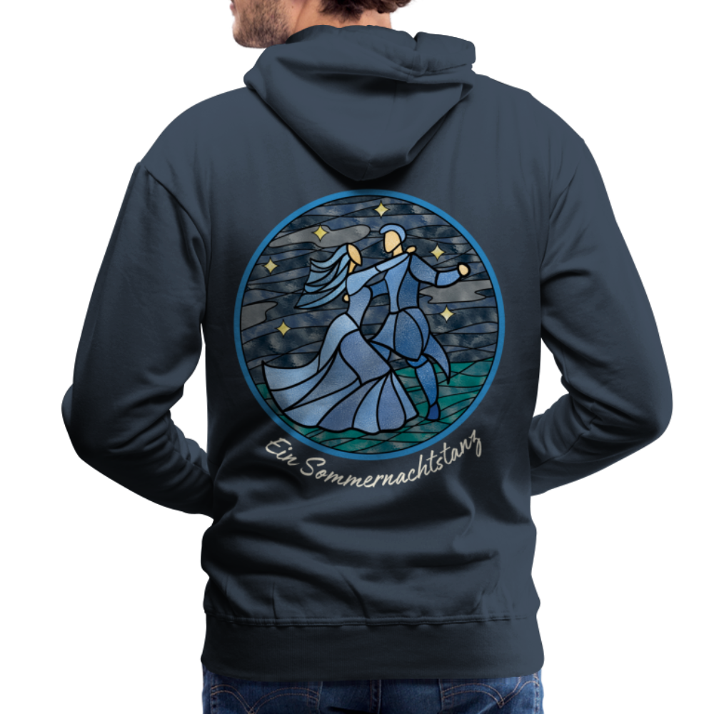 Men’s Premium Hoodie Sommernachtstanz Logo hinten groß - Navy