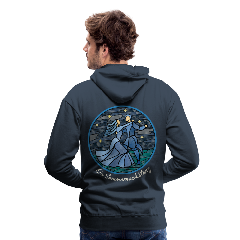 Men’s Premium Hoodie Sommernachtstanz Logo hinten groß - Navy