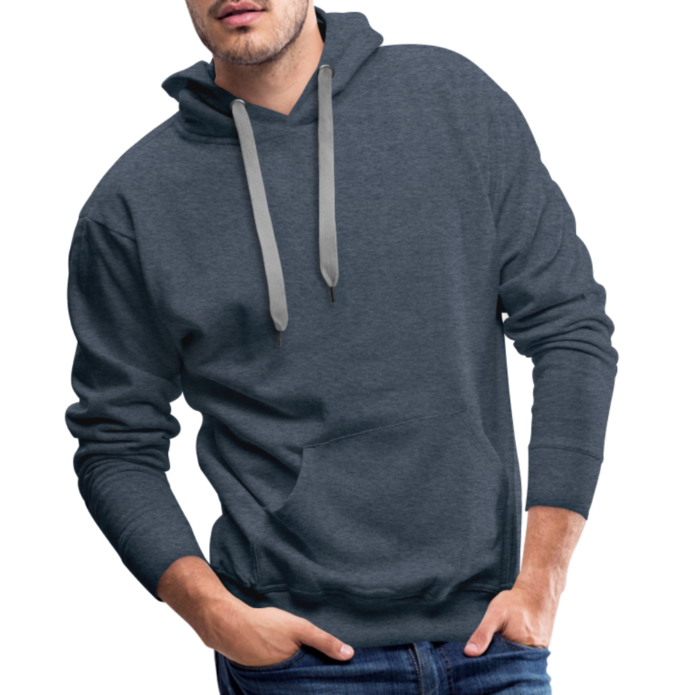 Men’s Premium Hoodie Sommernachtstanz Logo hinten groß - Jeansblau