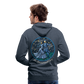 Men’s Premium Hoodie Sommernachtstanz Logo hinten groß - Jeansblau