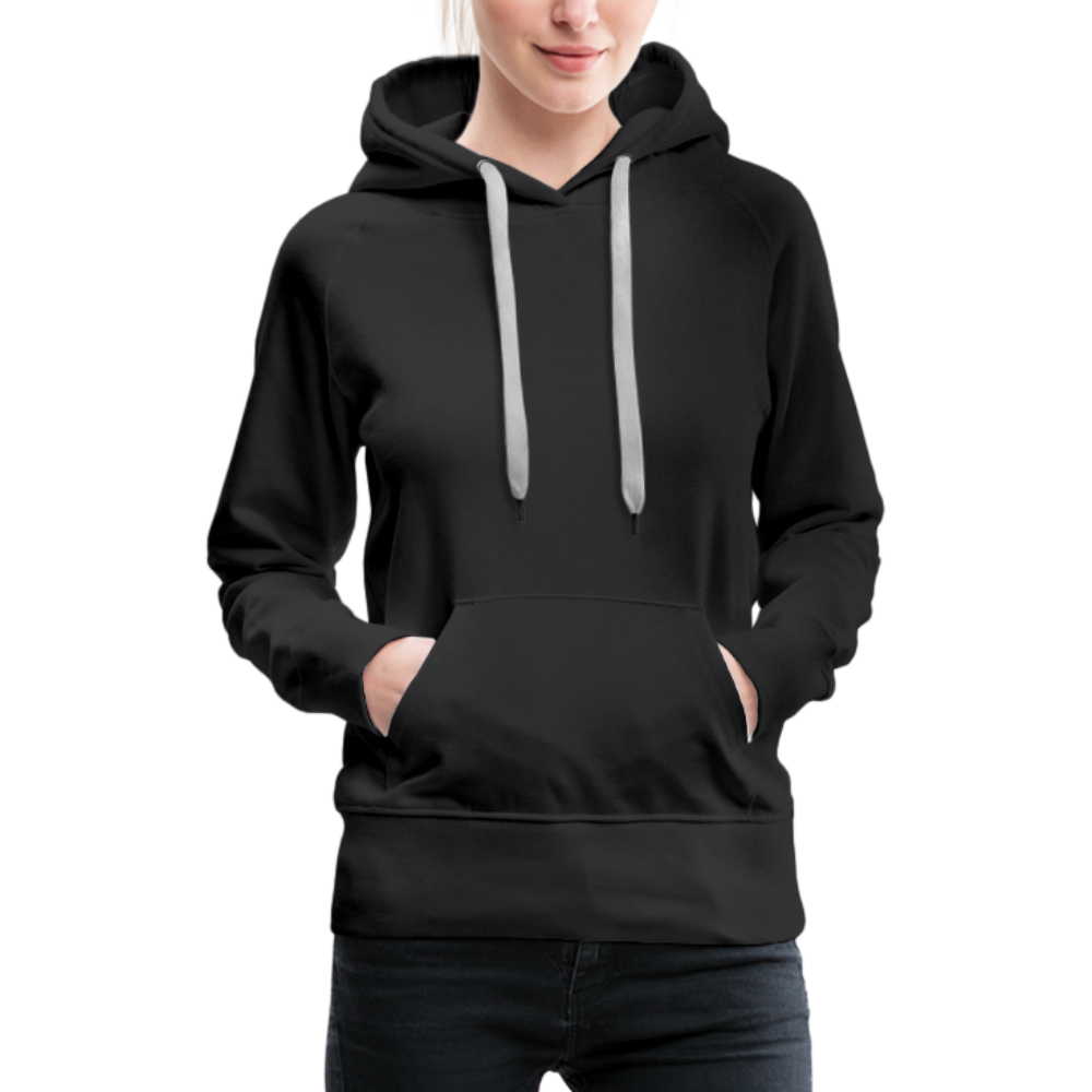 Frauen Premium Hoodie Sommernachtstanz Logo hinten mit Schriftzug - Schwarz