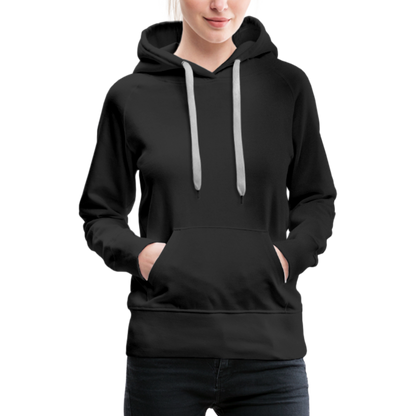 Frauen Premium Hoodie Sommernachtstanz Logo hinten mit Schriftzug - Schwarz