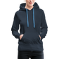 Frauen Premium Hoodie Sommernachtstanz Logo hinten mit Schriftzug - Navy