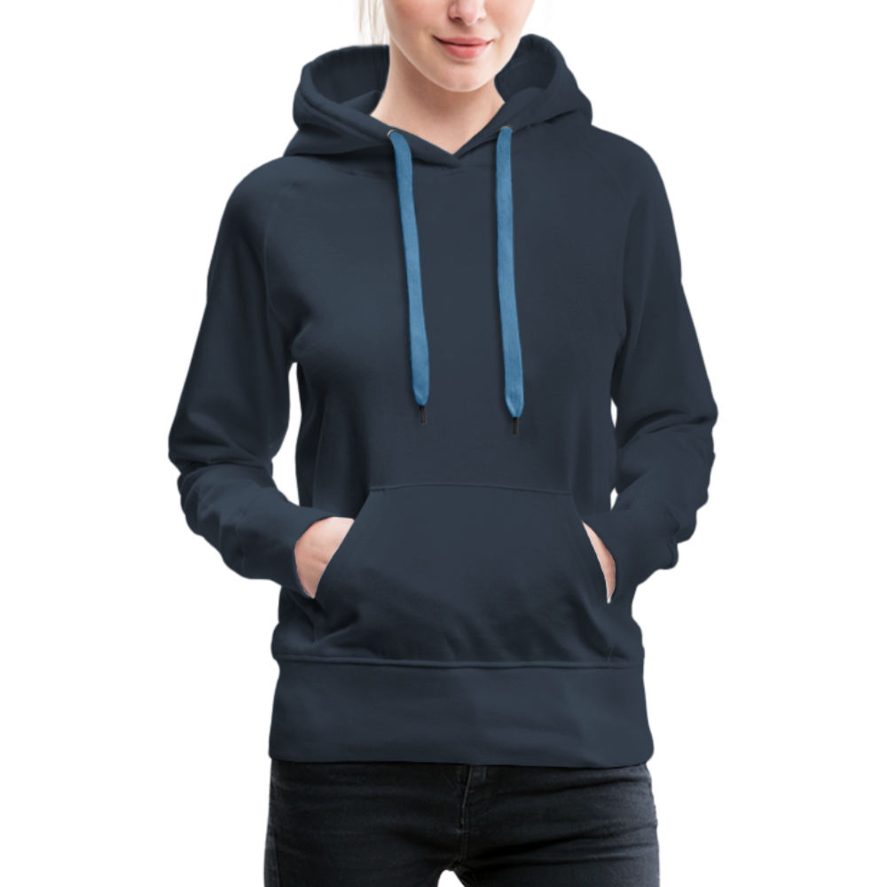 Frauen Premium Hoodie Sommernachtstanz Logo hinten mit Schriftzug - Navy
