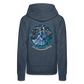 Frauen Premium Hoodie Sommernachtstanz Logo hinten mit Schriftzug - Jeansblau