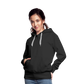Frauen Premium Hoodie Sommernachtstanz Logo hinten groß mit Schriftzug grauer Rand - Schwarz