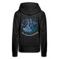 Frauen Premium Hoodie Sommernachtstanz Logo hinten groß mit Schriftzug grauer Rand - Schwarz