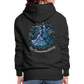 Frauen Premium Hoodie Sommernachtstanz Logo hinten groß mit Schriftzug grauer Rand - Schwarz
