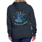 Frauen Premium Hoodie Sommernachtstanz Logo hinten groß mit Schriftzug grauer Rand - Navy