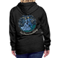 Frauen Premium Hoodie Sommernachtstanz Logo hinten groß mit Schriftzug grauer Rand - Anthrazit