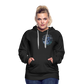 Frauen Premium Hoodie Sommernachtstanz Logo klein vorne, grauer Rand, kein Schriftzug - Schwarz