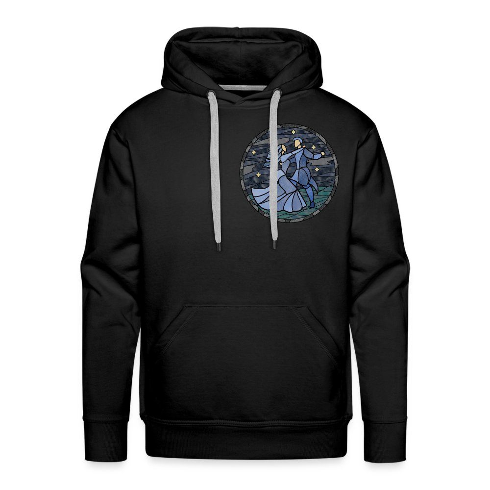 Men’s Premium Hoodie Sommernachtstanz Logo klein vorne grauer Rand kein Schriftzug - Schwarz