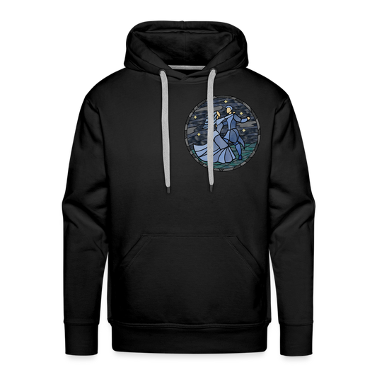 Men’s Premium Hoodie Sommernachtstanz Logo klein vorne grauer Rand kein Schriftzug - Schwarz