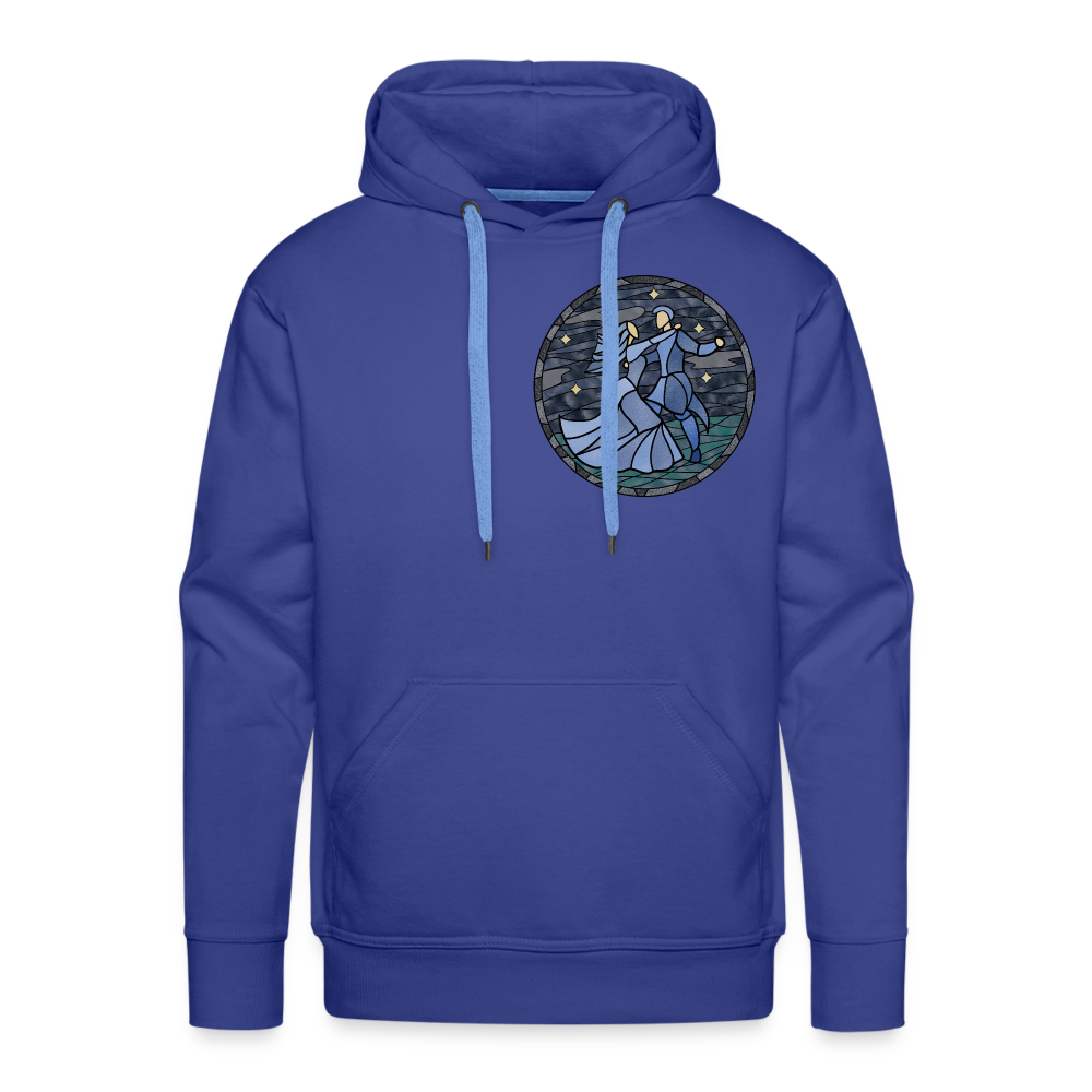 Men’s Premium Hoodie Sommernachtstanz Logo klein vorne grauer Rand kein Schriftzug - Königsblau