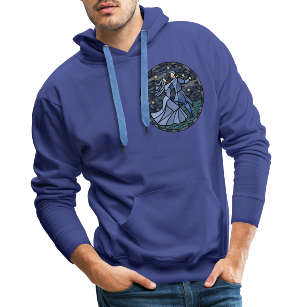 Men’s Premium Hoodie Sommernachtstanz Logo klein vorne grauer Rand kein Schriftzug - Königsblau