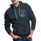 Men’s Premium Hoodie Sommernachtstanz Logo klein vorne grauer Rand kein Schriftzug - Navy