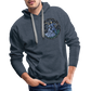 Men’s Premium Hoodie Sommernachtstanz Logo klein vorne grauer Rand kein Schriftzug - Jeansblau