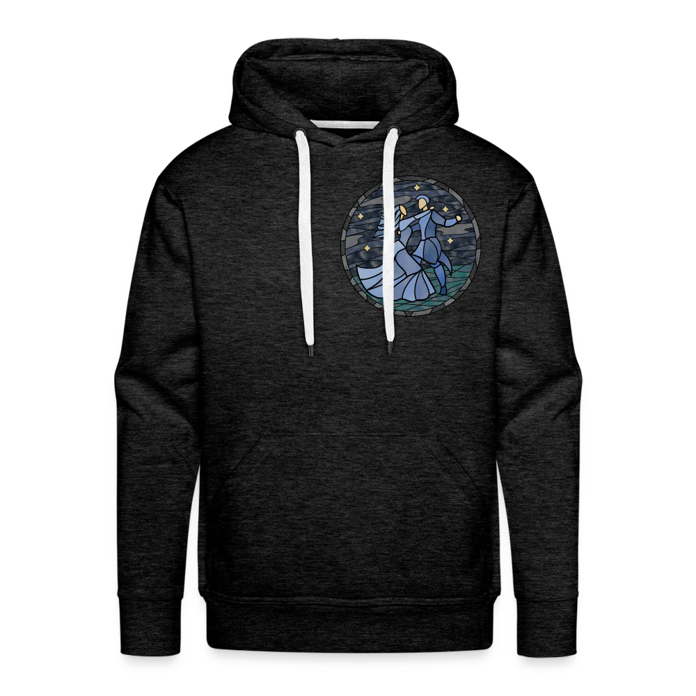 Men’s Premium Hoodie Sommernachtstanz Logo klein vorne grauer Rand kein Schriftzug - Anthrazit