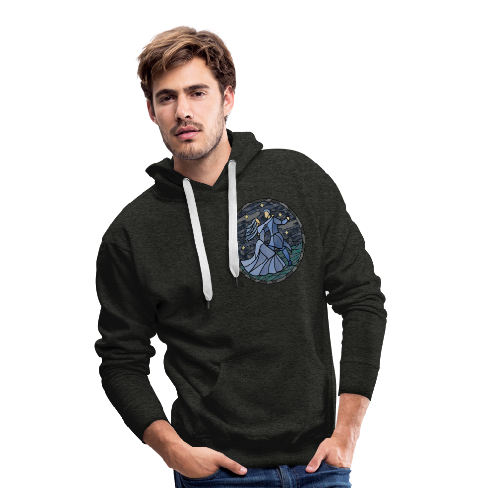 Men’s Premium Hoodie Sommernachtstanz Logo klein vorne grauer Rand kein Schriftzug - Anthrazit