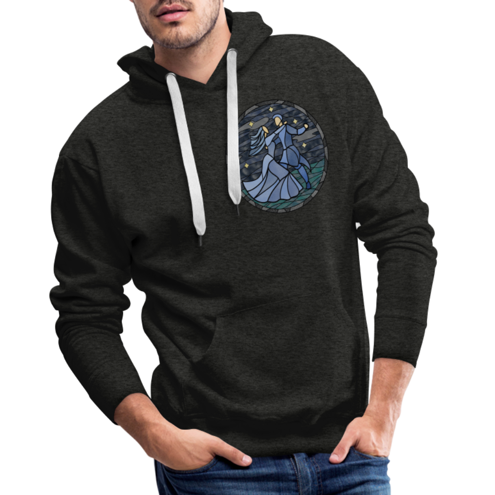 Men’s Premium Hoodie Sommernachtstanz Logo klein vorne grauer Rand kein Schriftzug - Anthrazit