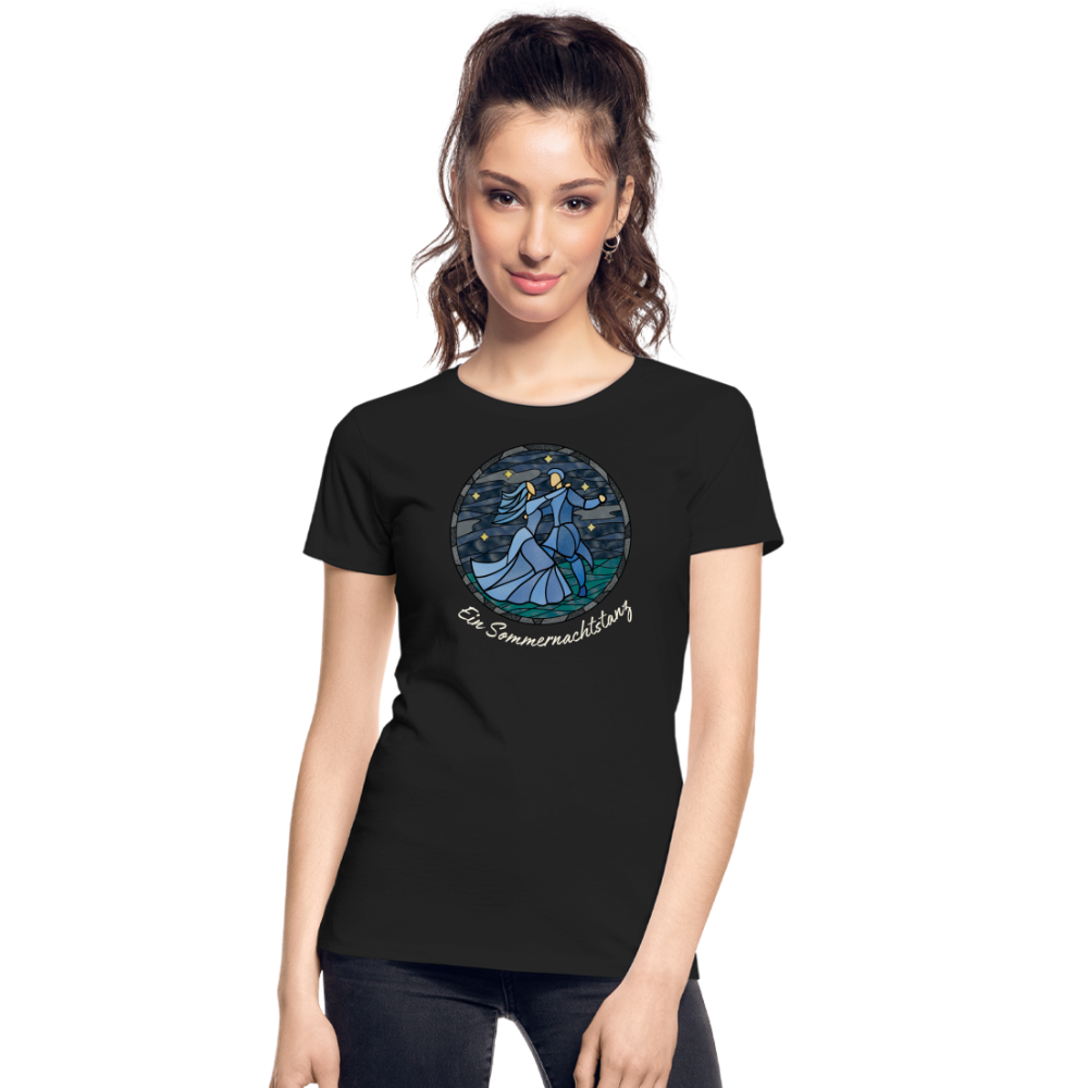 Frauen Premium Bio T-Shirt Sommernachtstanz - Schwarz