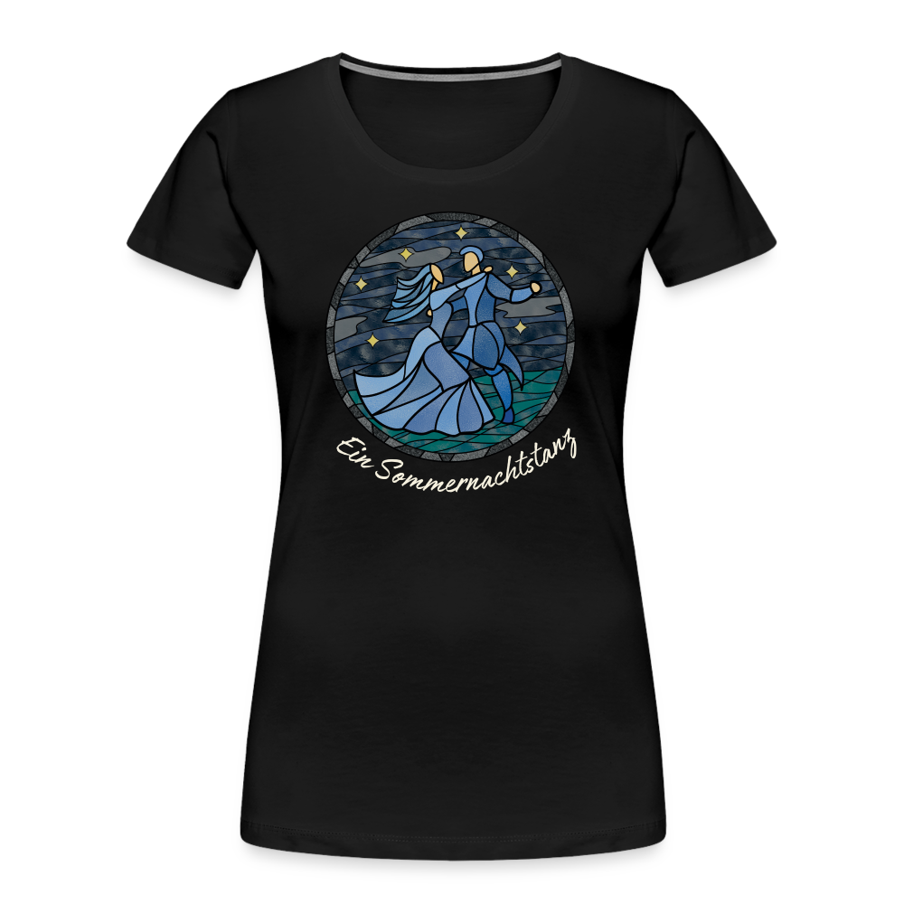 Frauen Premium Bio T-Shirt Sommernachtstanz - Schwarz