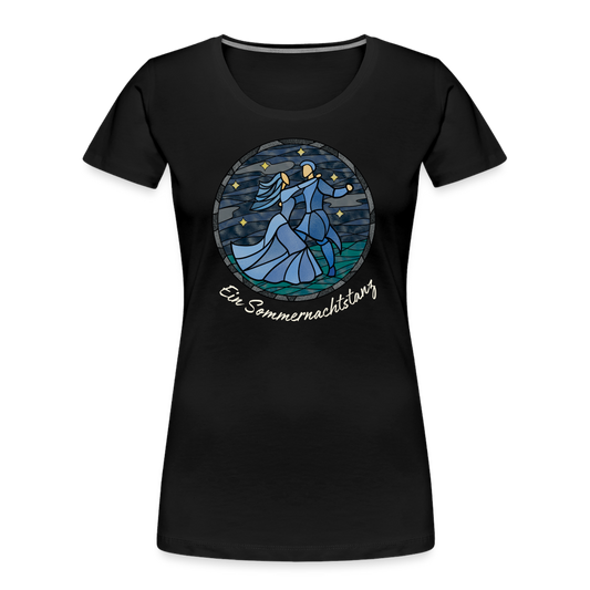 Frauen Premium Bio T-Shirt Sommernachtstanz - Schwarz