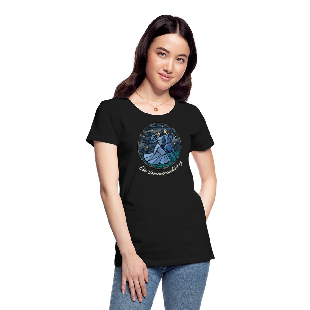 Frauen Premium Bio T-Shirt Sommernachtstanz - Schwarz