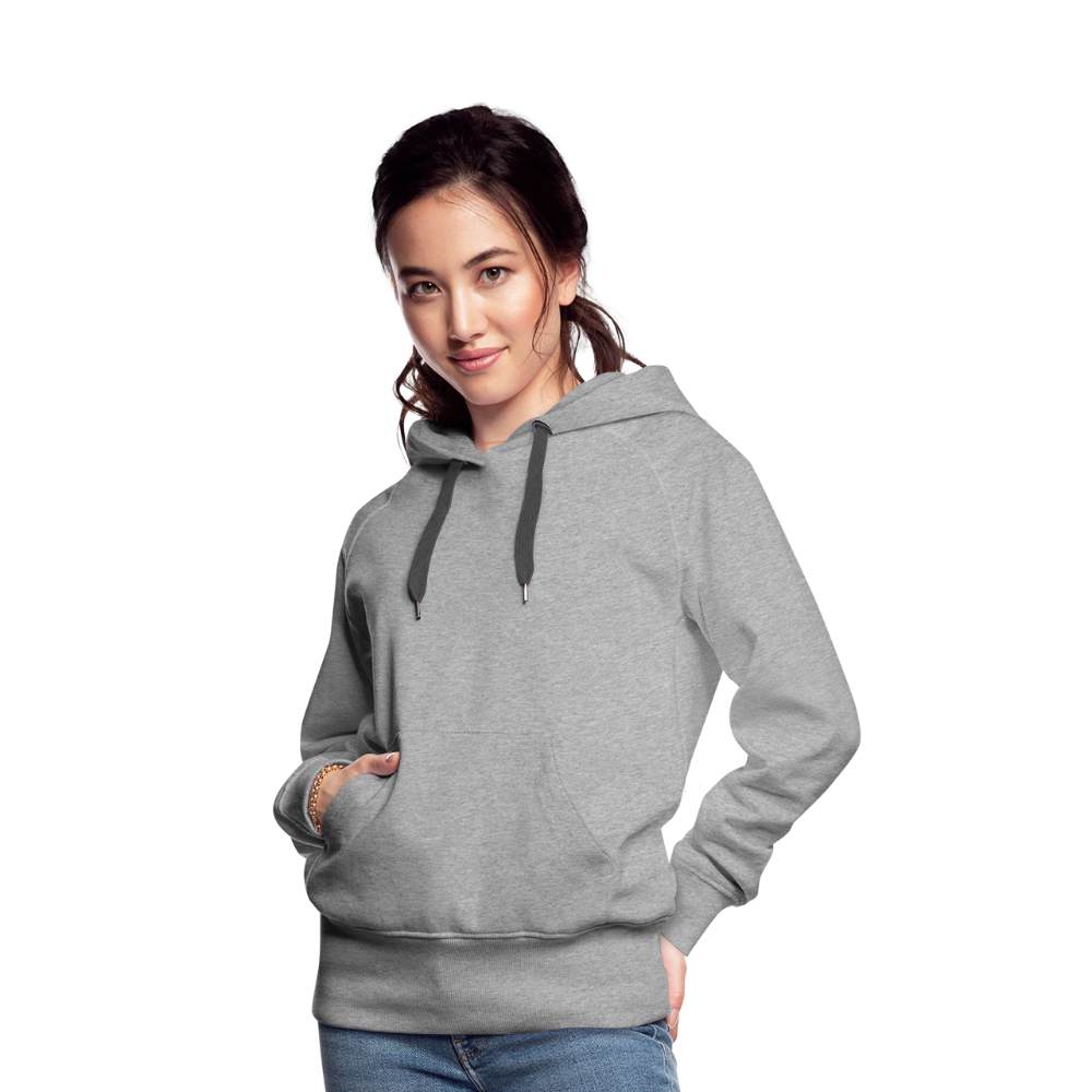 Frauen Premium Hoodie  Sommernachtstanz Logo hinten groß kein Schriftzug - Grau meliert