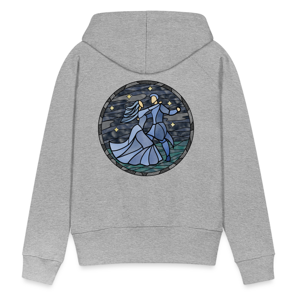Frauen Premium Hoodie  Sommernachtstanz Logo hinten groß kein Schriftzug - Grau meliert