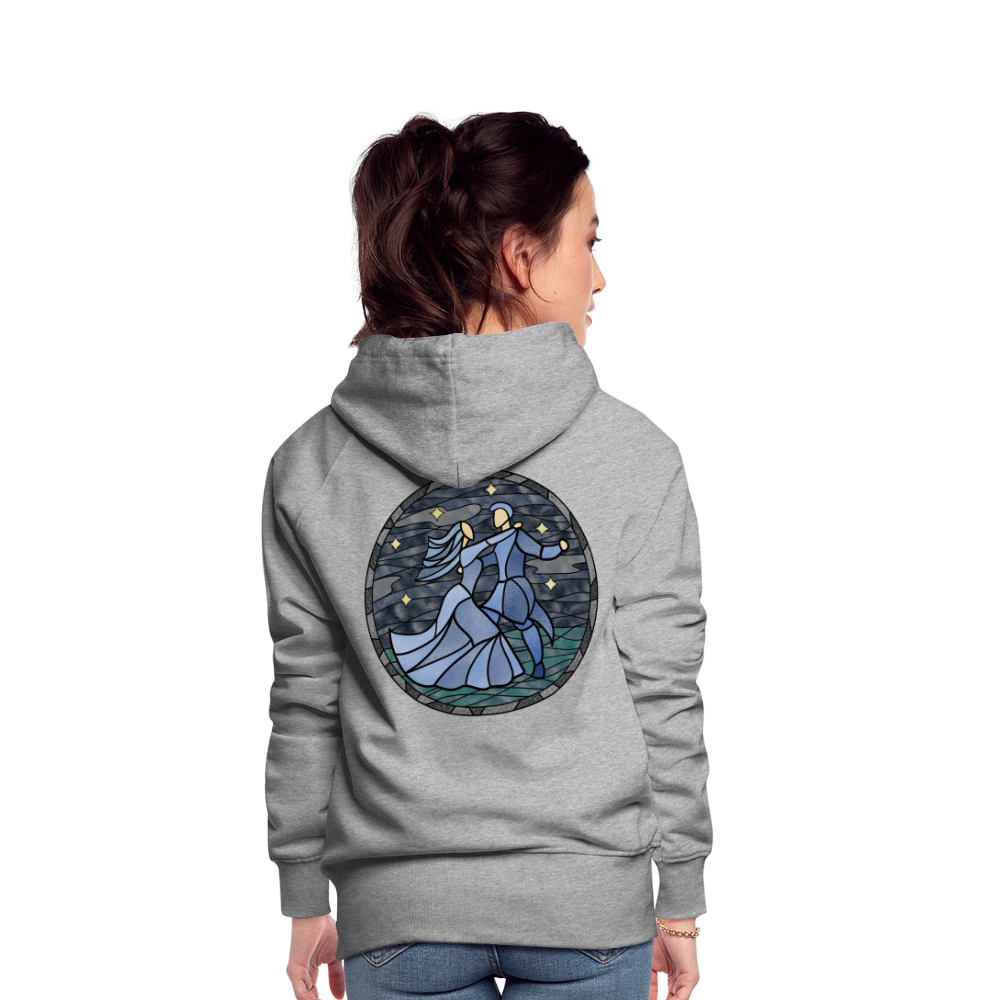 Frauen Premium Hoodie  Sommernachtstanz Logo hinten groß kein Schriftzug - Grau meliert